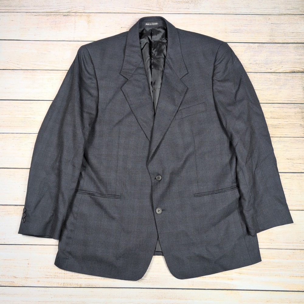 Yves Saint Laurent‎ Blazer Dillard's Wool Men's Navy Black Size 46